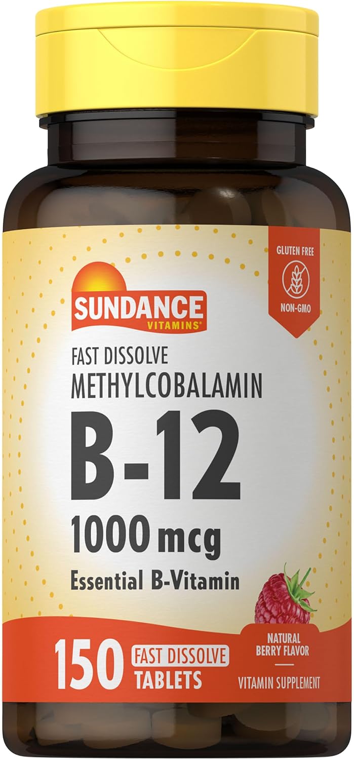 Sundance B-12 Methylcobalamin 1000 mcg 150 Tabletas Veganas