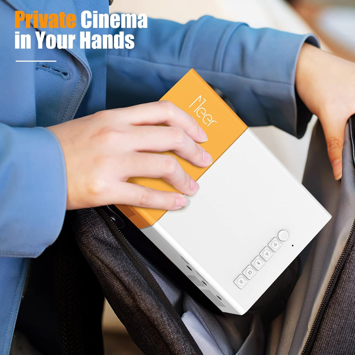 Proyector Mini Meer, portátil, compatible con HDMI y USB