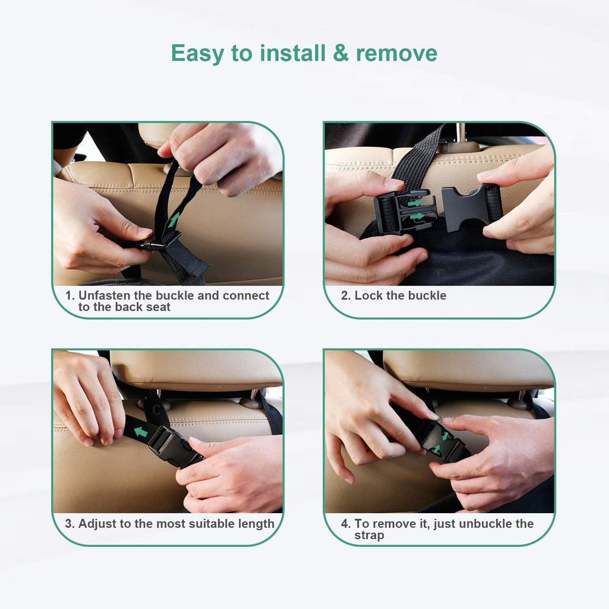 Organizador de Maletero Plegable con 6 Bolsillos y 3 Correas