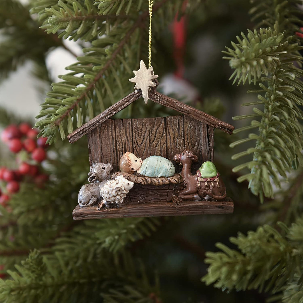 Adorno Navideño de Nacimientos - Figurita con Establo 3.86