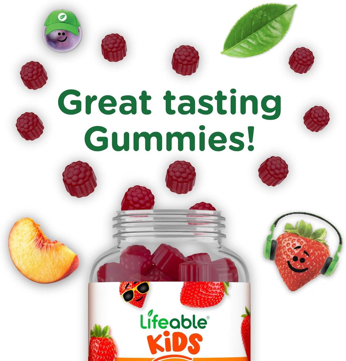 Gomitas de Vitamina D3 K2 Lifeable Kids | 1000iu 60 Gummies