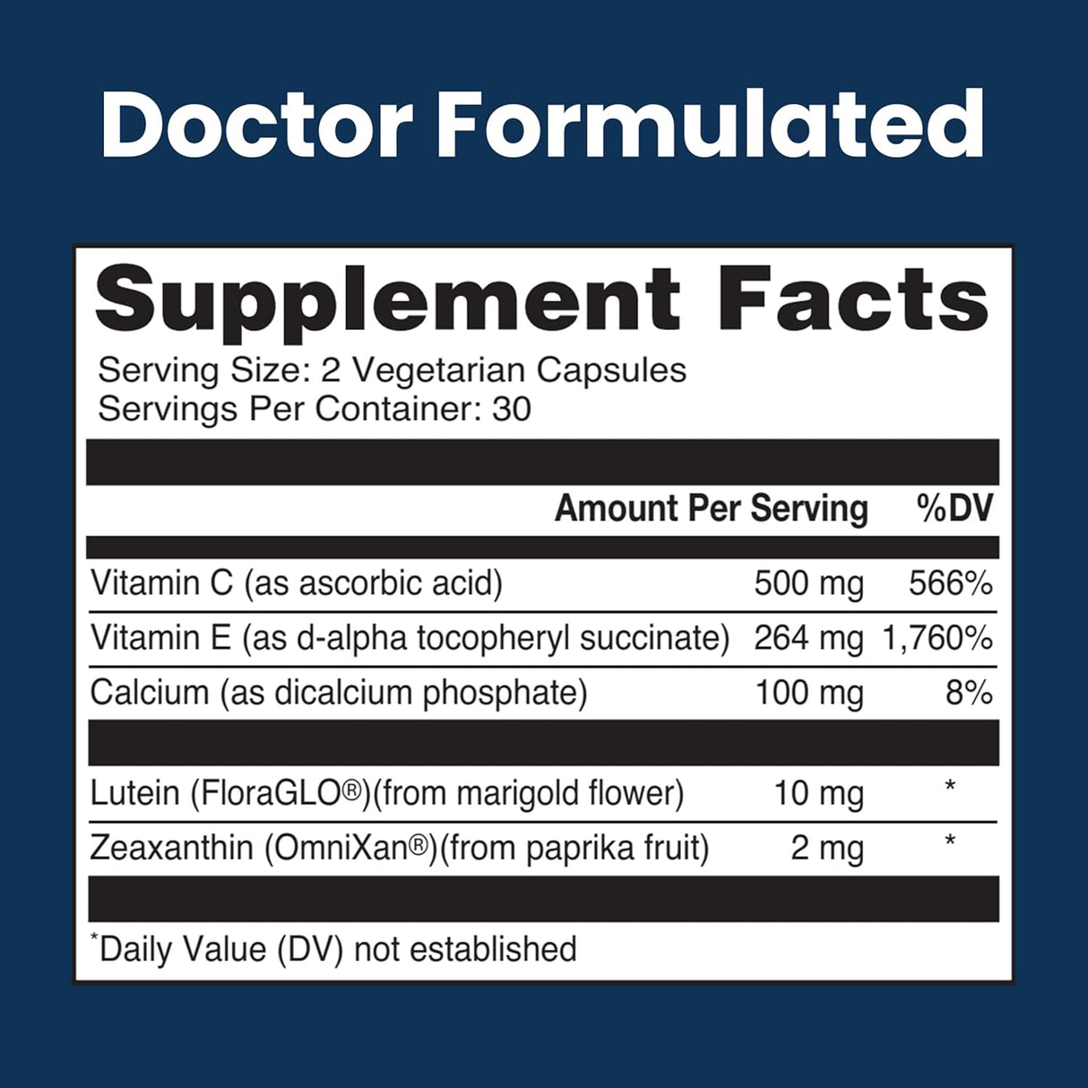Suplementos Alimenticios vitaminas para los ojos sin zinc