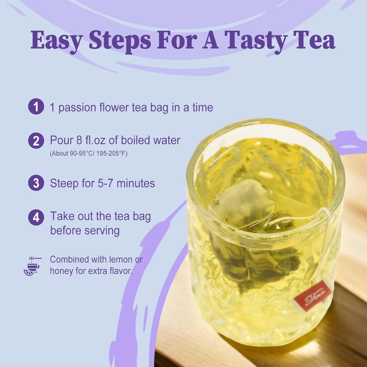 Té de Pasiflora FullChea, 40 Bolsitas, Relajante, Sin Cafeína