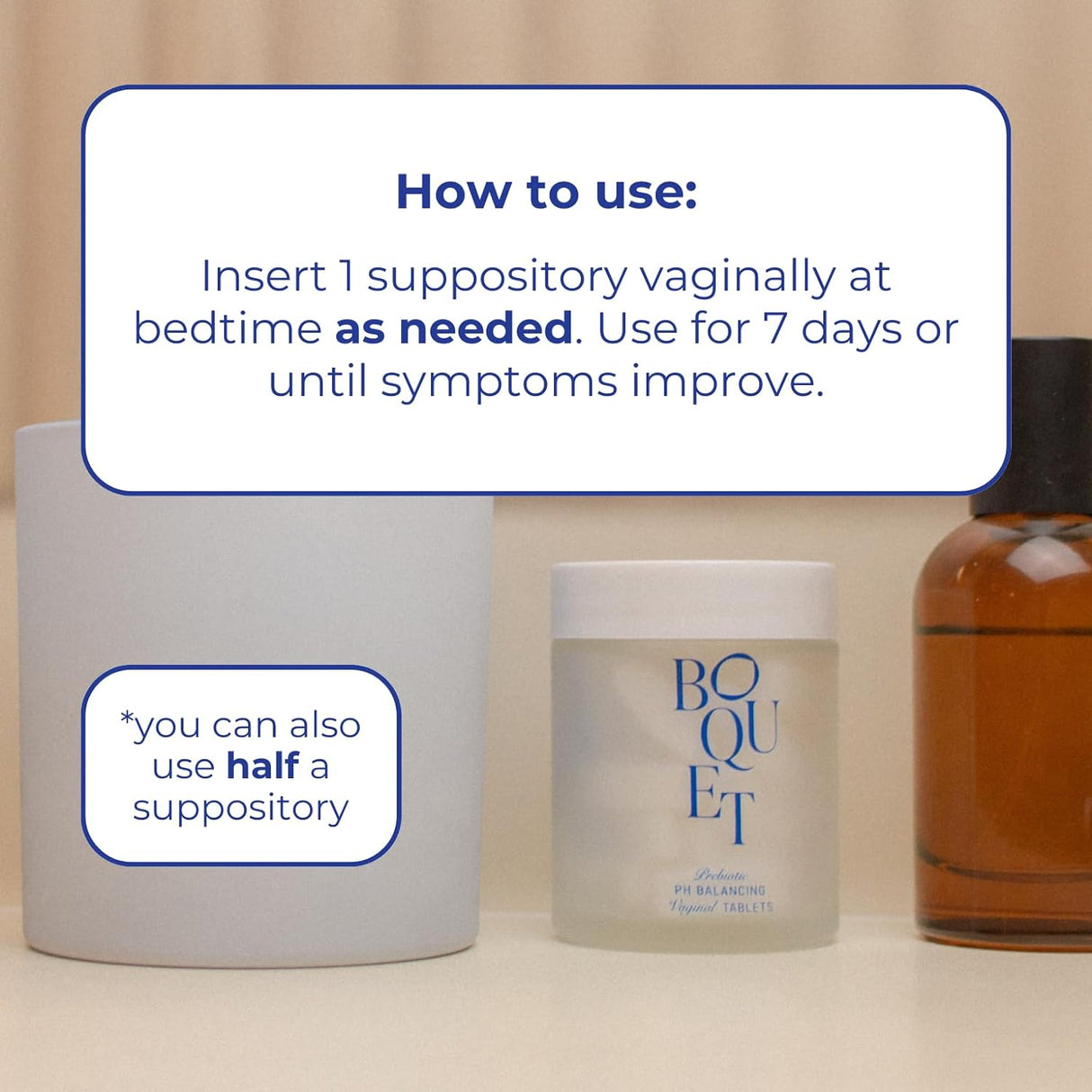 Boquet Supositorio prebiótico vaginal para una higiene 30und