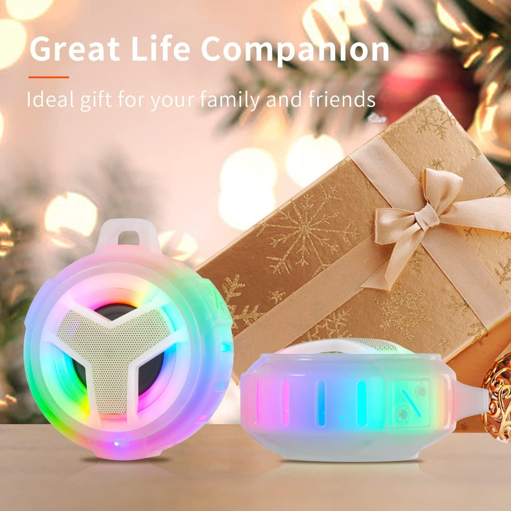 Altavoz Bluetooth de ducha impermeable IP67 con luz LED