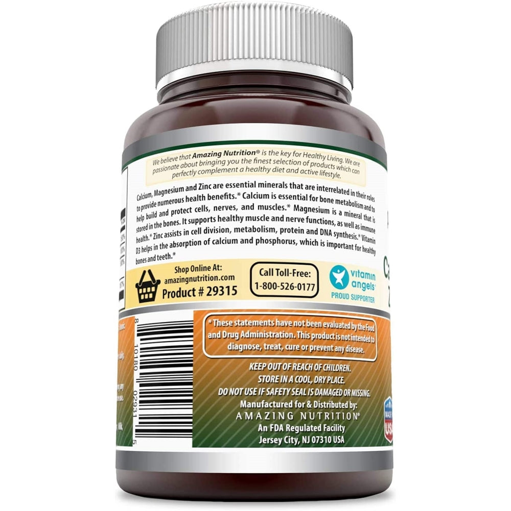 Suplemento de calcio y magnesio y zinc en una tableta