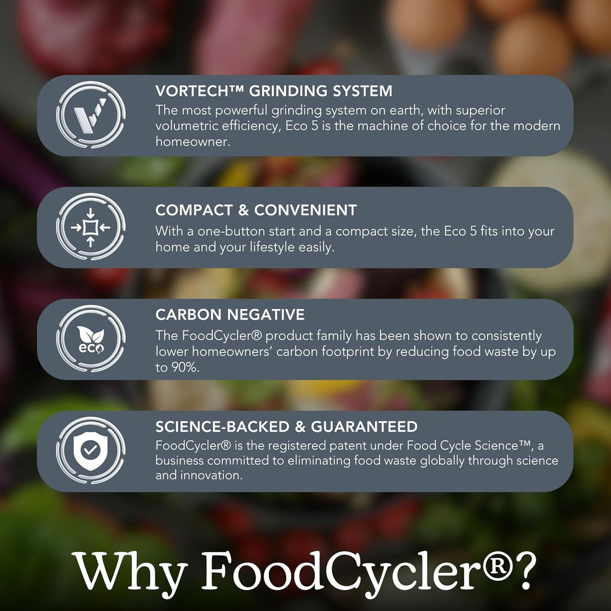 Eco 5 - Procesador y Reciclador de Alimentos premiado, 5L
