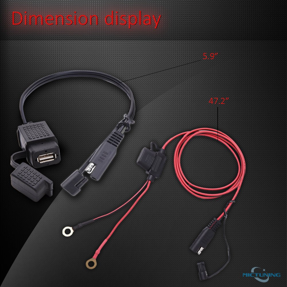 Adaptador de cable Cargador USB a prueba de agua