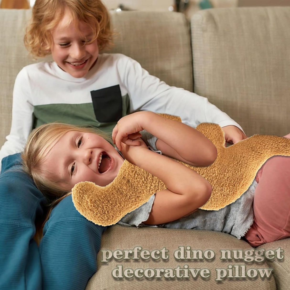 Set de 3 Cojines de Nugget Dino, Regalo Divertido Infantil