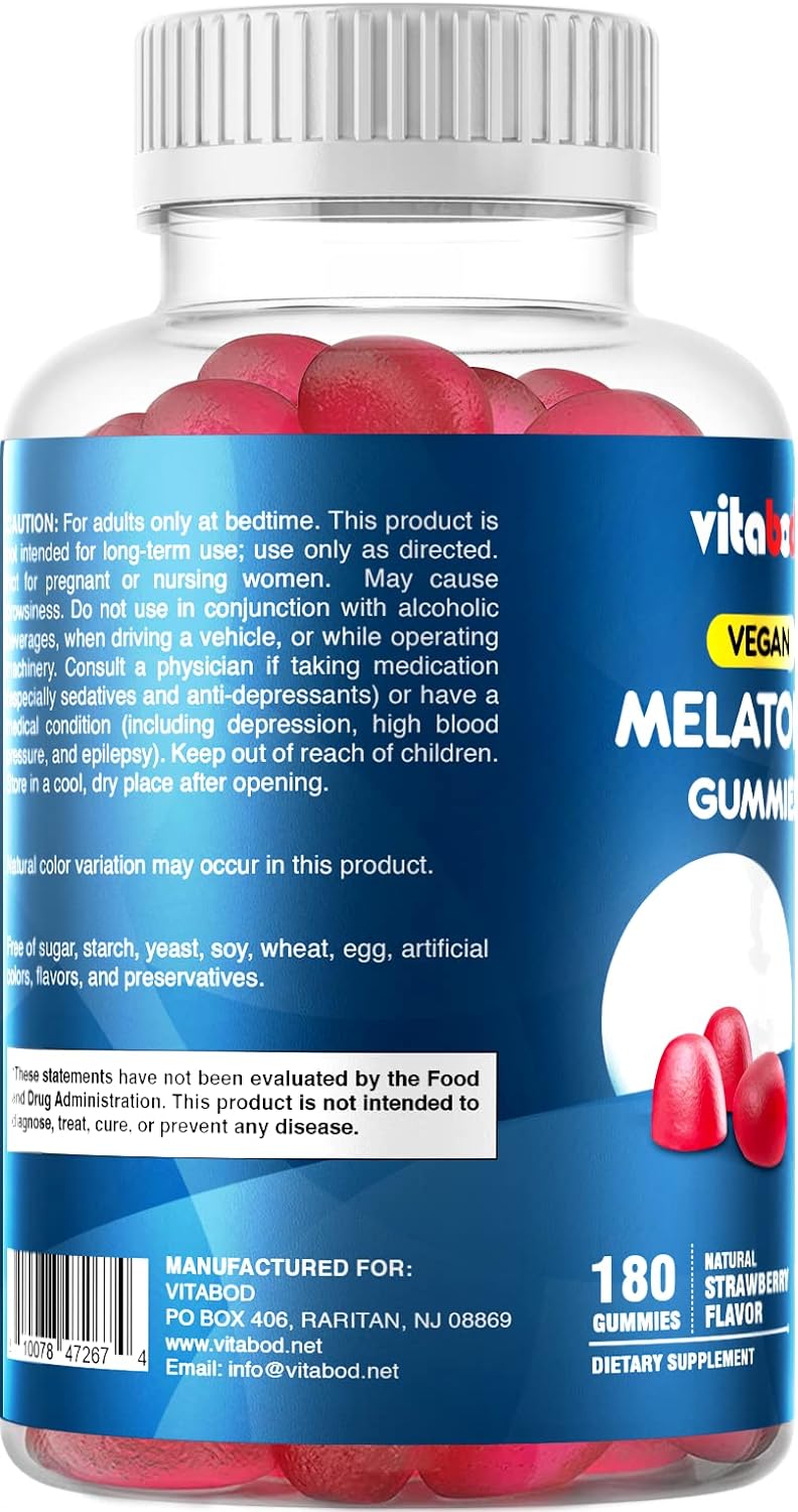 Gomitas descanse feliz de 20 mg 180 unidades Sabor de fresa