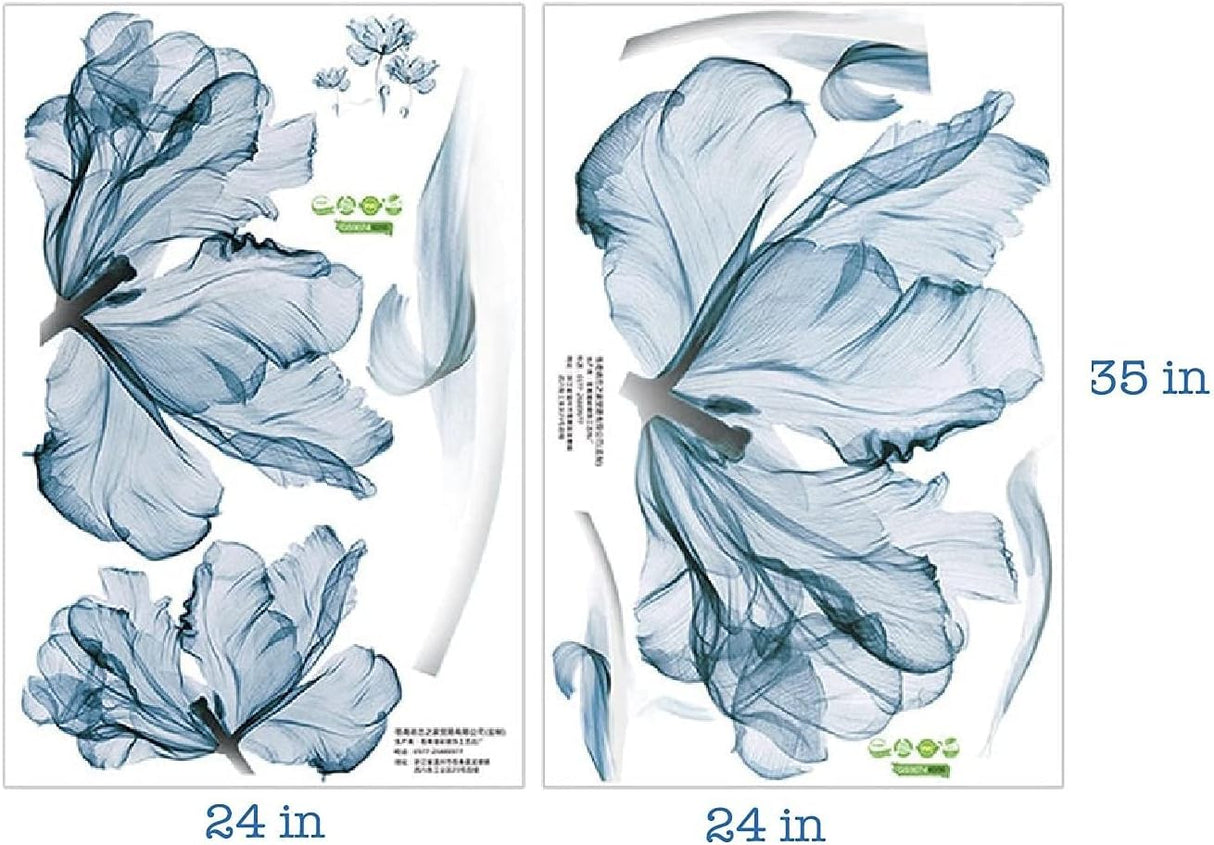 Vinilos de Flores Grandes para Pared - Decoración Removible - Set