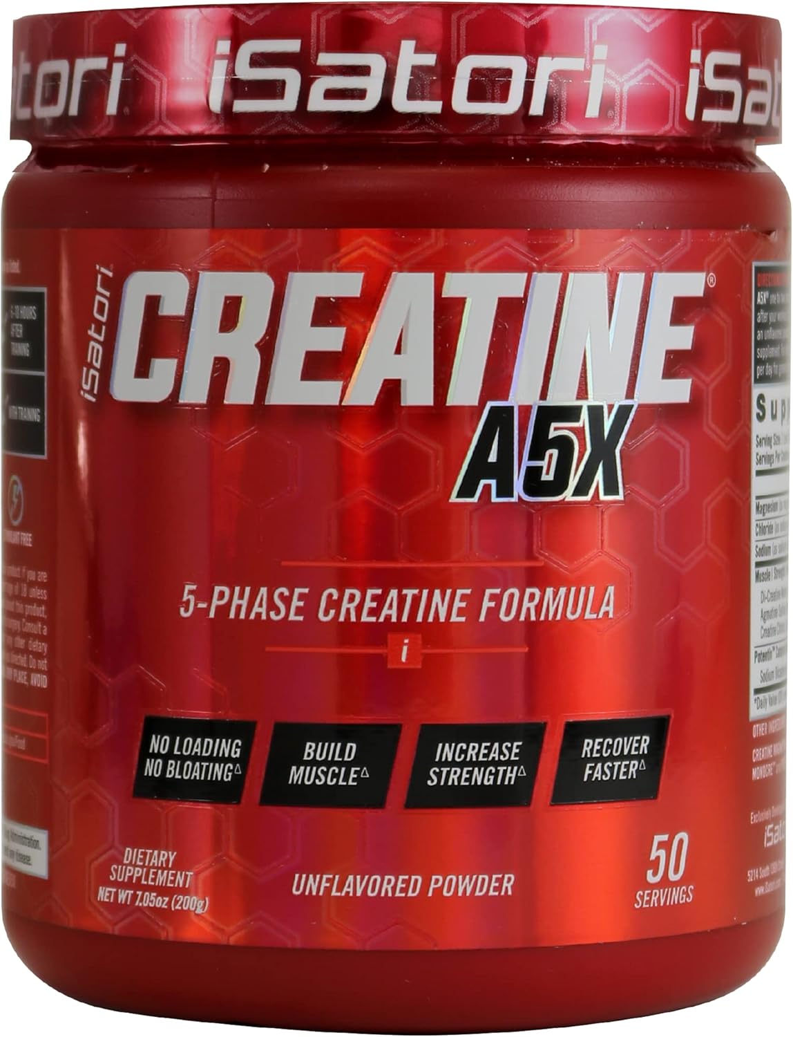 iSatori Creatine A5X, Creatina y Betaína, 50 Serv, Sin Sabor