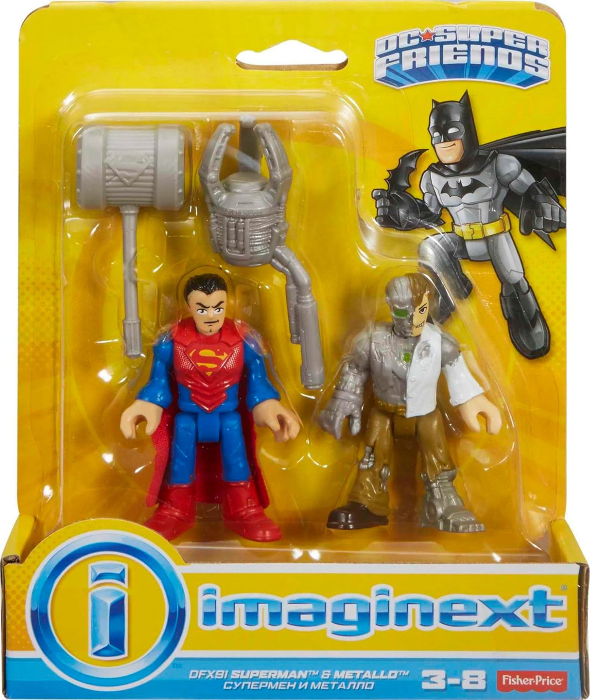 Figuras Superman y Metallo, Fisher-Price, DC Super Friends, 2023