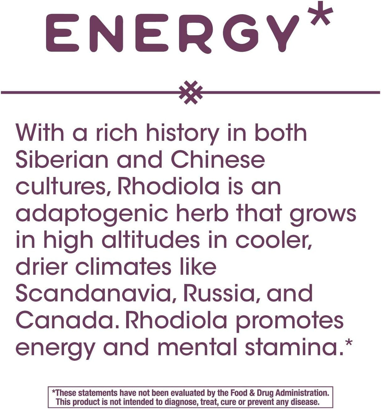 Suplemento Extracto prémium Rhodiola Energy sin OMG 250 mg