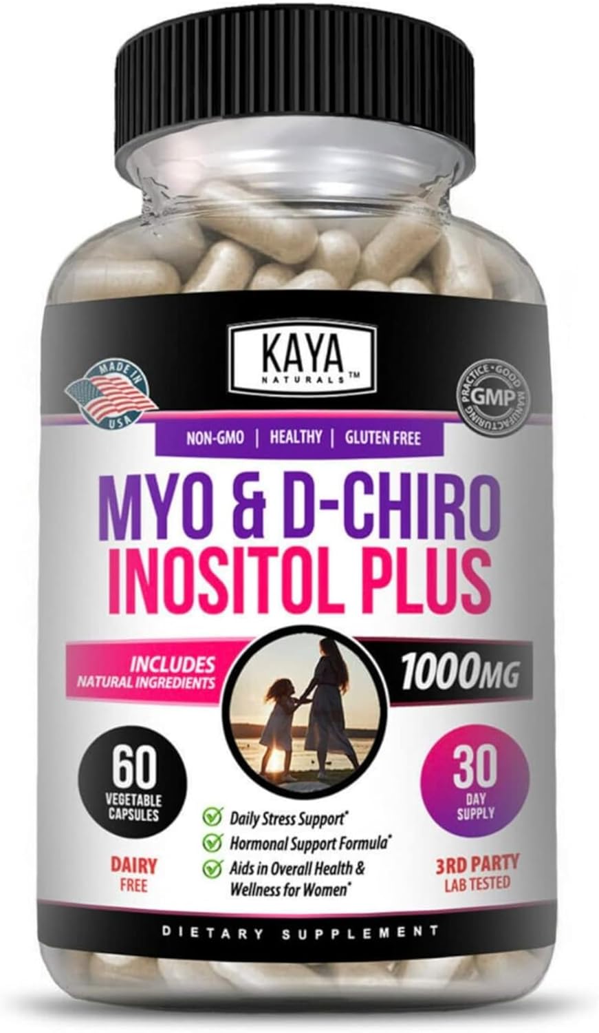 Kaya Naturals Myo & D-Chiro Inositol Plus, 60 cápsulas