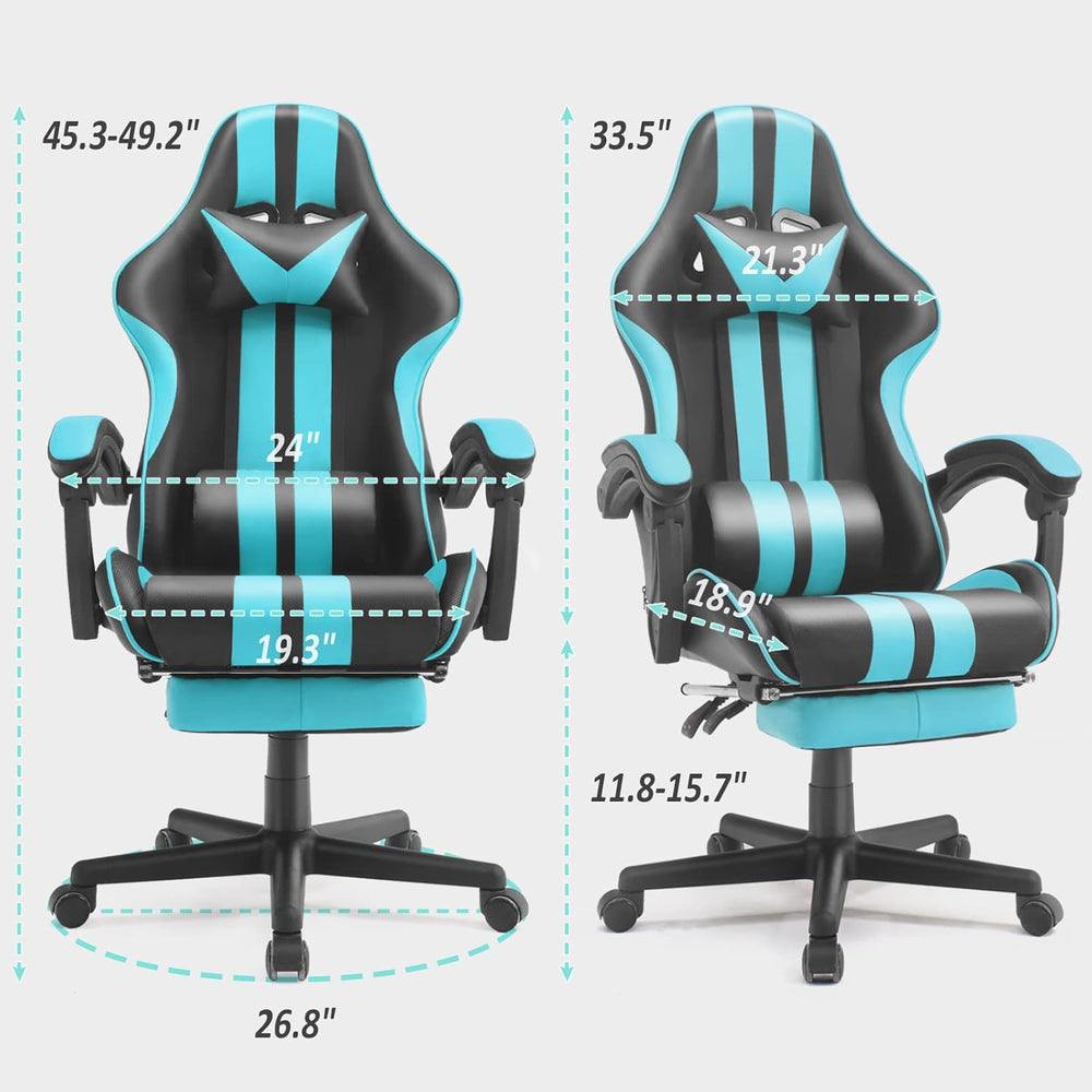 Silla Gamer ergonómica con ajuste de altura y reposacabezas