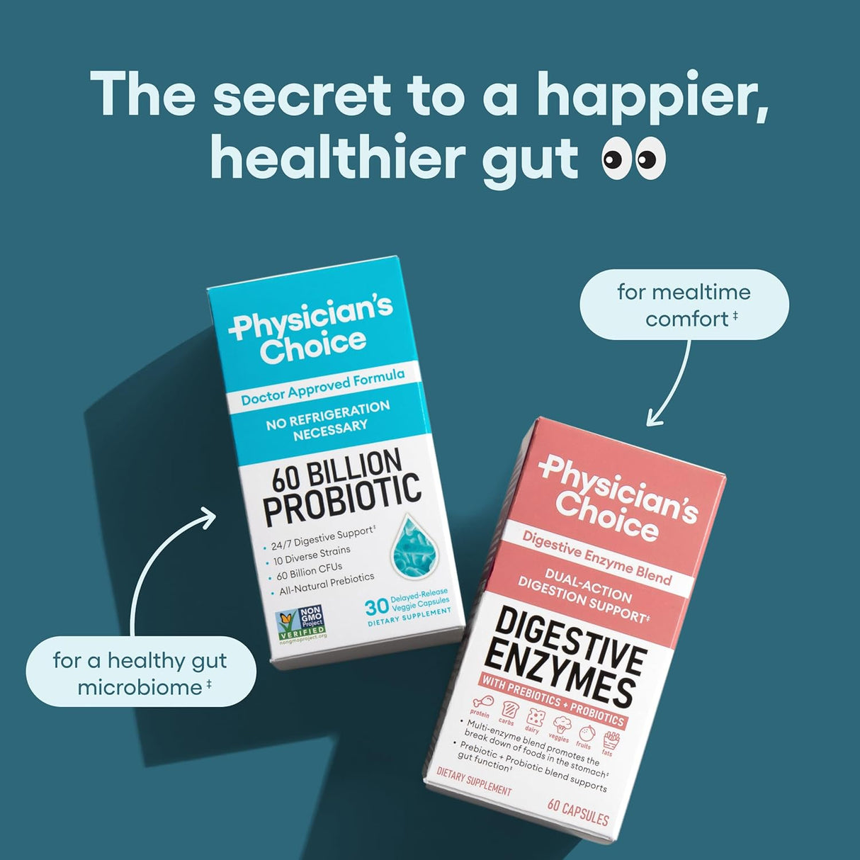 Probióticos 60 Mil Millones CFU - Physician's Choice - 30ct