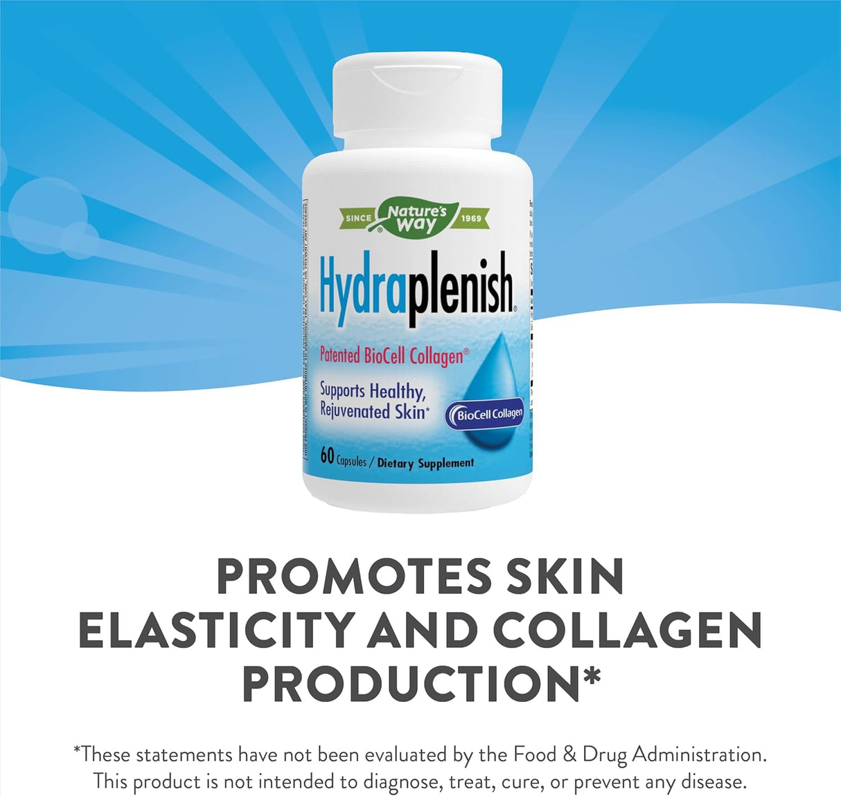 Suplemento con colágeno BioCell patentado colágeno 60 cáp