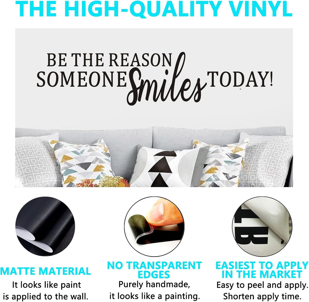 Vinilo Decorativo Be The Reason - Fácil Aplicación 26x6