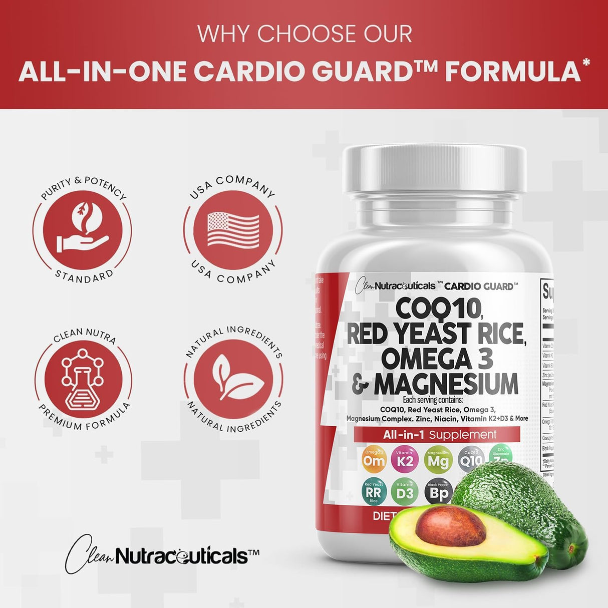 Suplemento Nutricional Clean Nutraceuticals CoQ10 200mg 60 ct