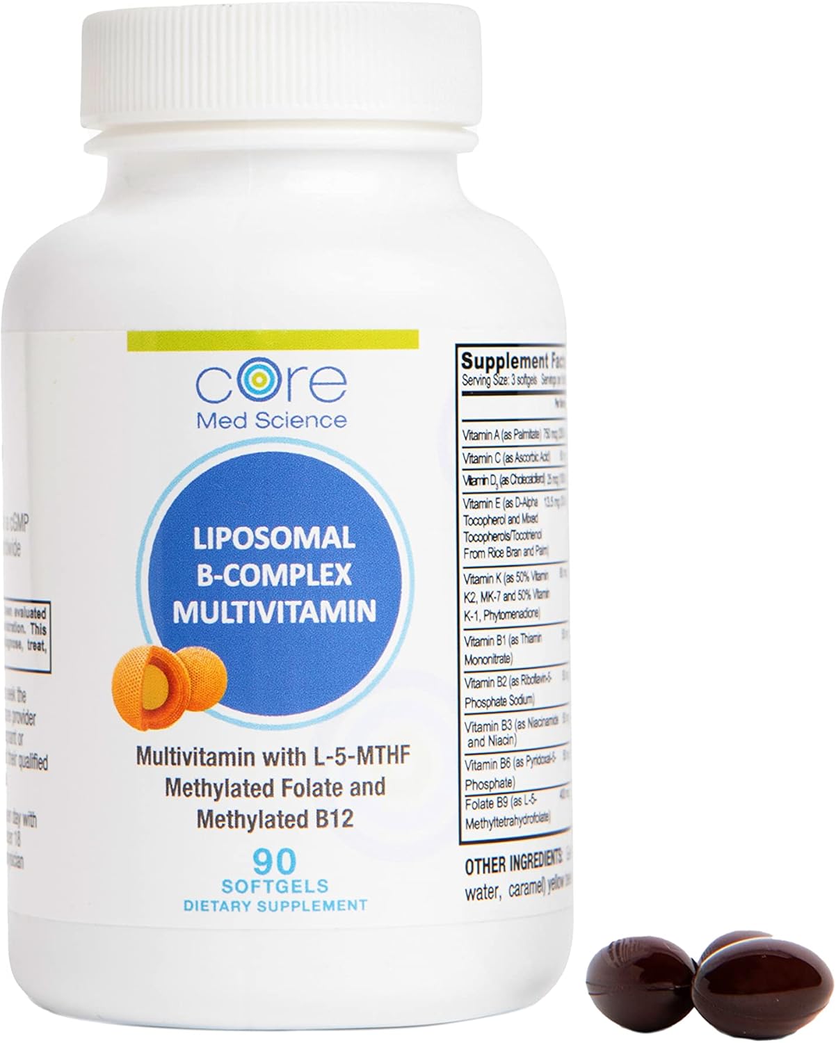 Suplementos Complejo B activo liposomal y multivitamínico