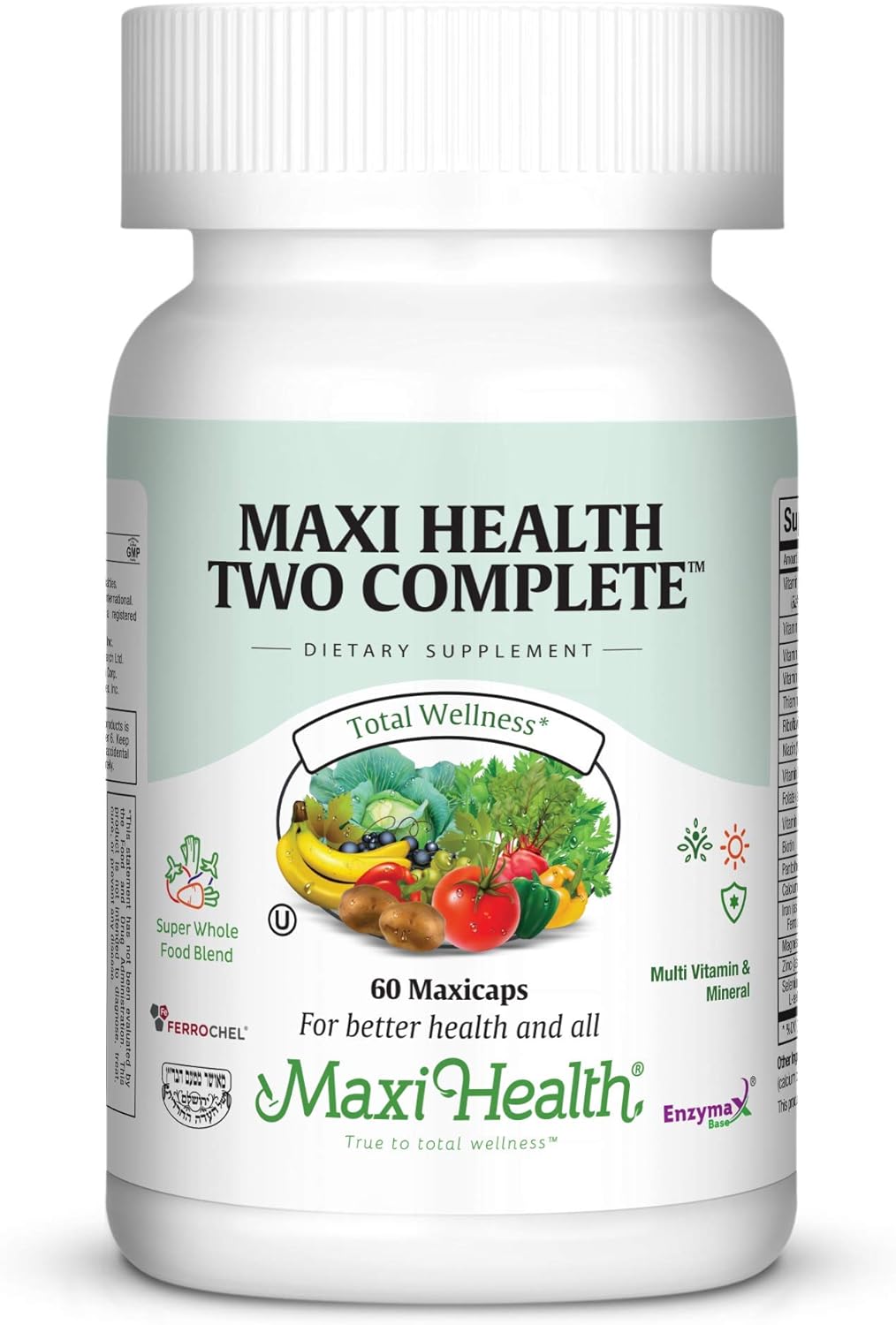 Maxi Health Two Complete - Multivitaminas y Minerales 60 Cáp