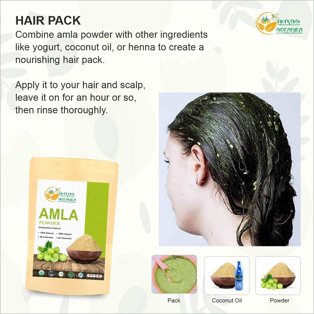 Polvo Orgánico de Amla para Crecimiento del Cabello y Apoyo Inmunológico