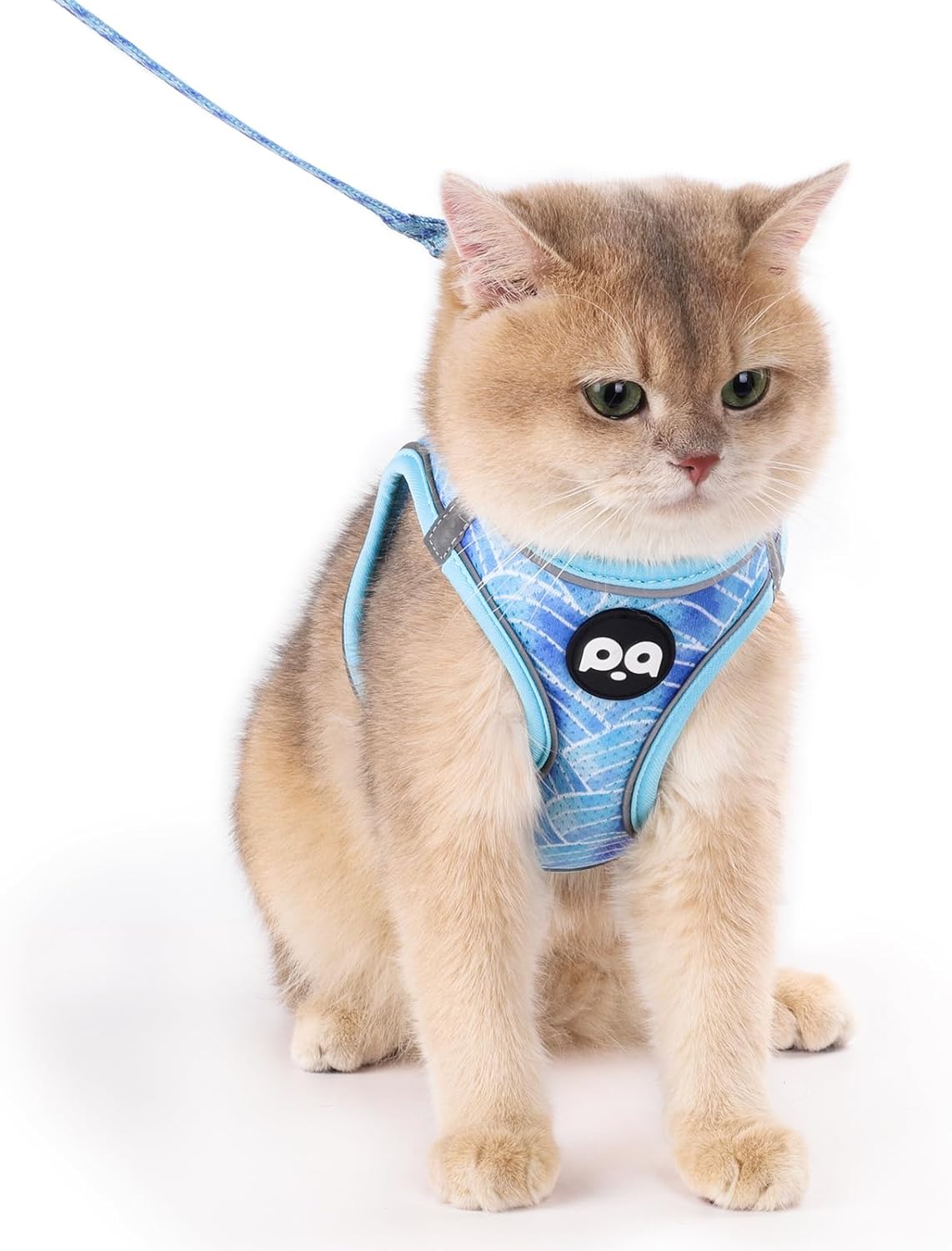 Arnés para Gatos Antiescape Ajustable con Tiras Reflectantes