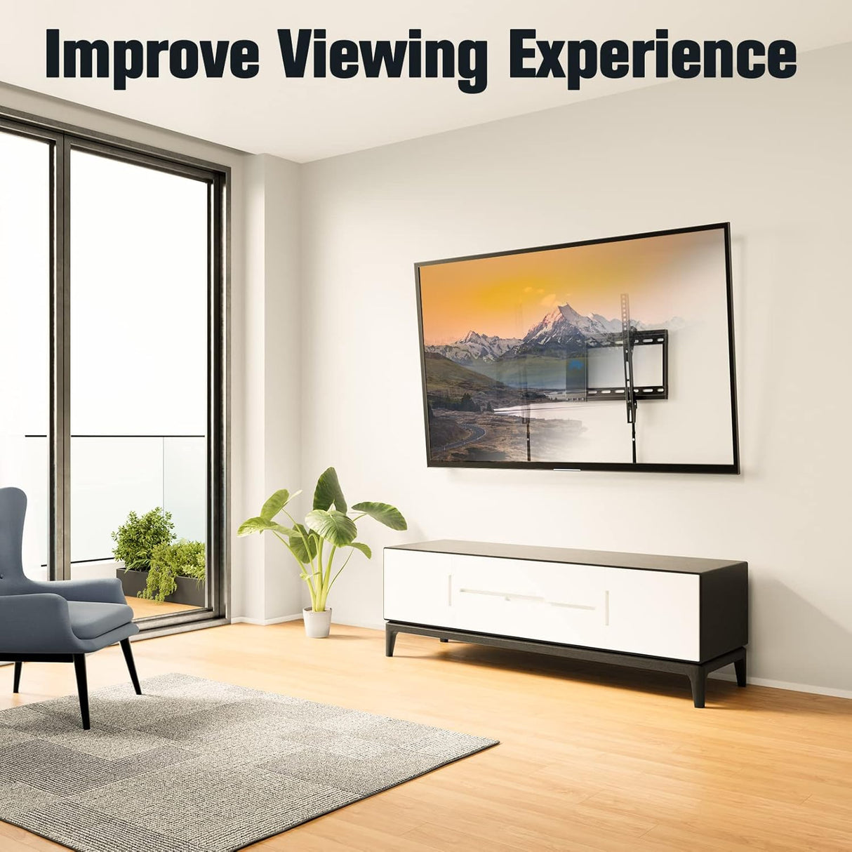 Soporte de TV Mounting Dream 37-75, Carga 132lbs, VESA 600x400