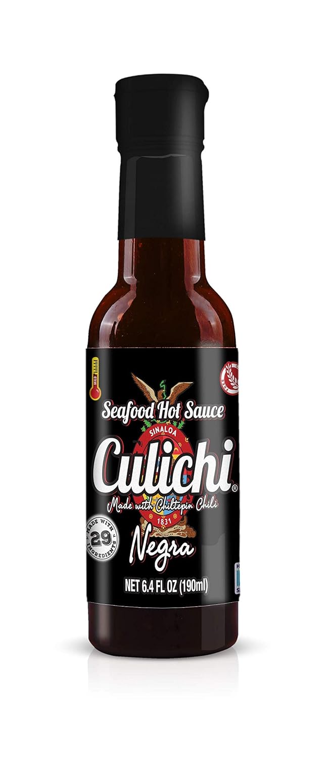 Salsa Culichi Negra 6.4oz - Salsa de Mariscos - Cantidad 4 Botellas