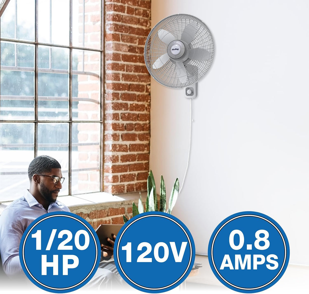 Ventilador de Pared Oscilante 18 Air King 9018 Grado Comercial