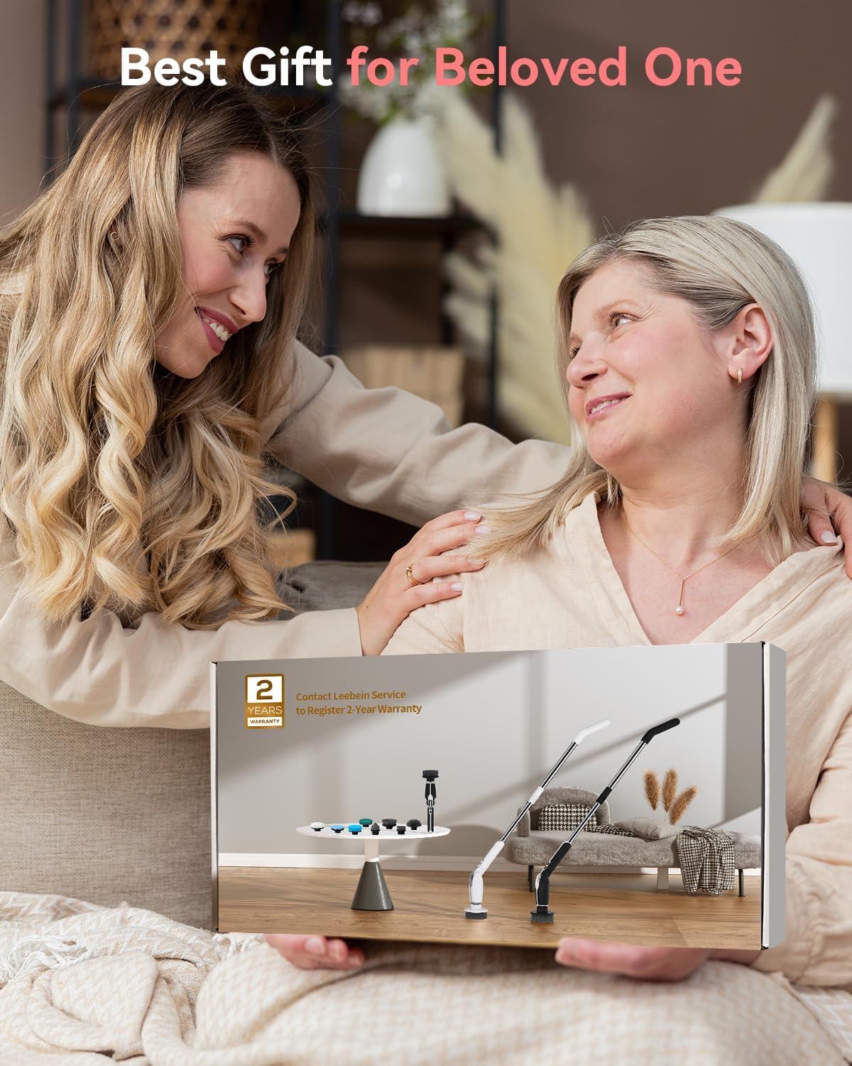 Limpiador Eléctrico Leebein, 8 Cabezas, Mango Largo, 2024