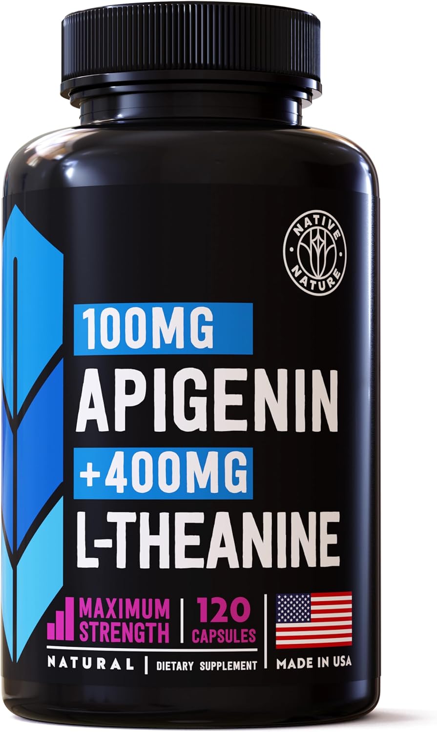 Suplemento de apigenina con L teanina 500 mg Native Nature