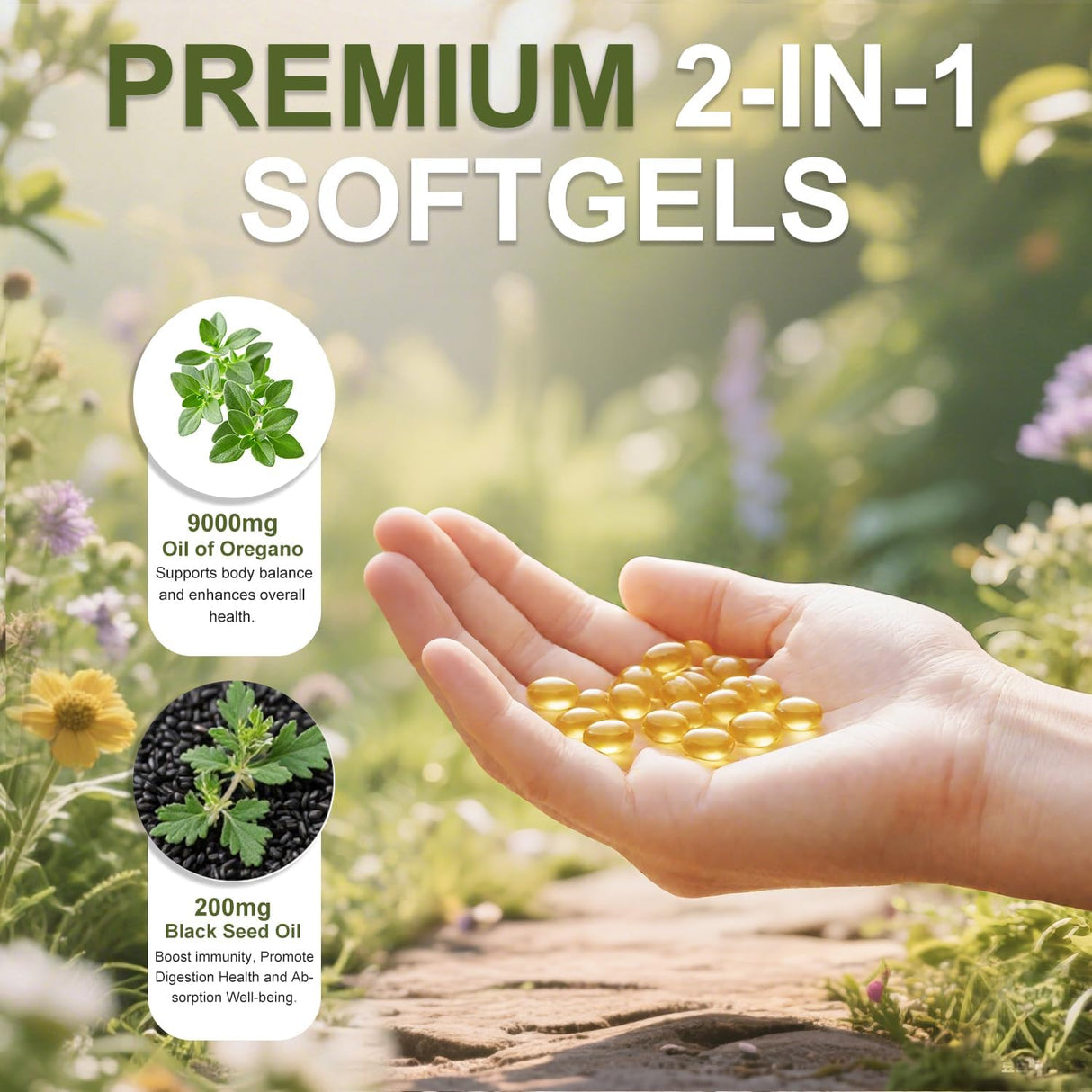 Aceite de Orégano 280 cápsulas, refuerzo inmunológico