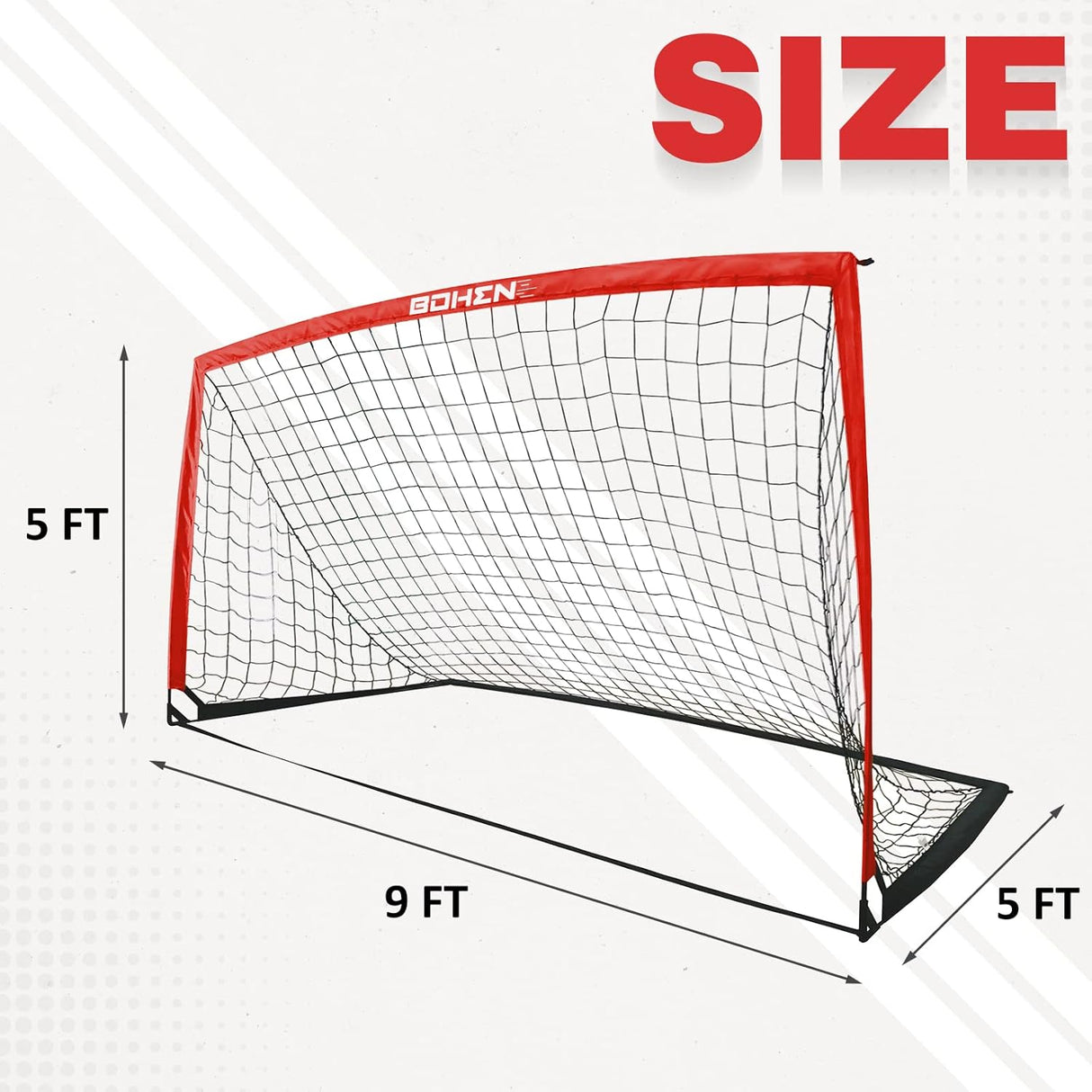 Red de futbol desplegable, fácil de instalar
