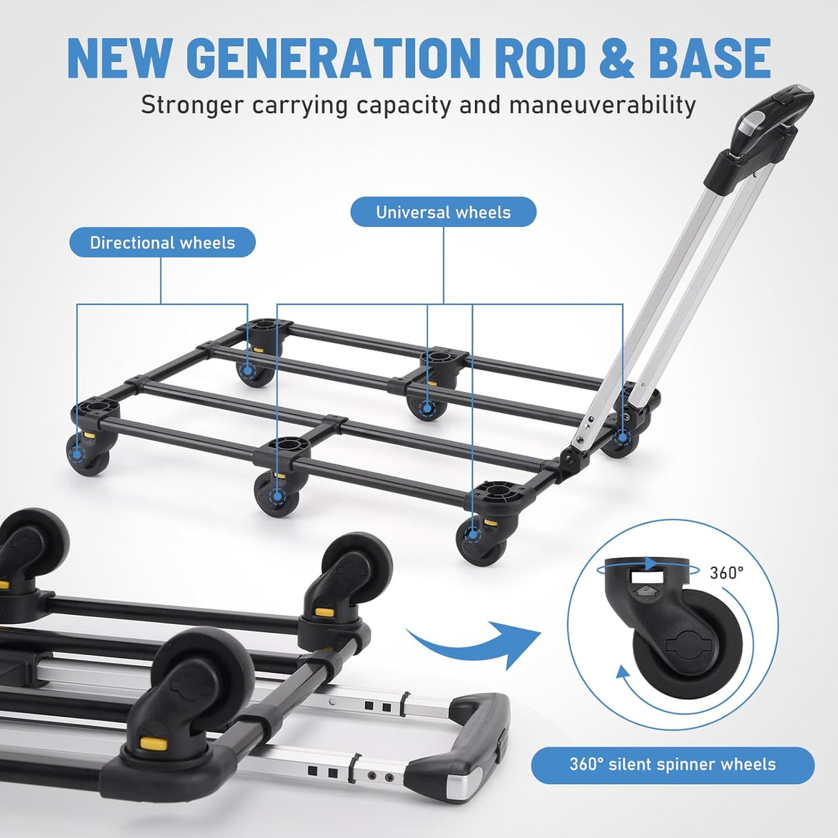 Transportador Doble Extra Grande con Ruedas para Mascotas