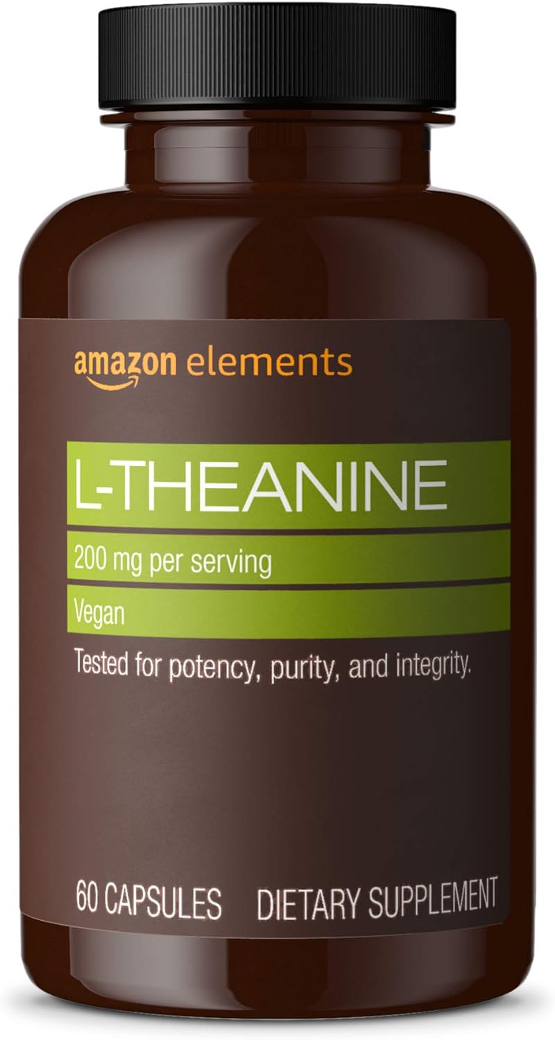 Suplementos Amazon Elements L-teanina 200 mg 60 cápsulas