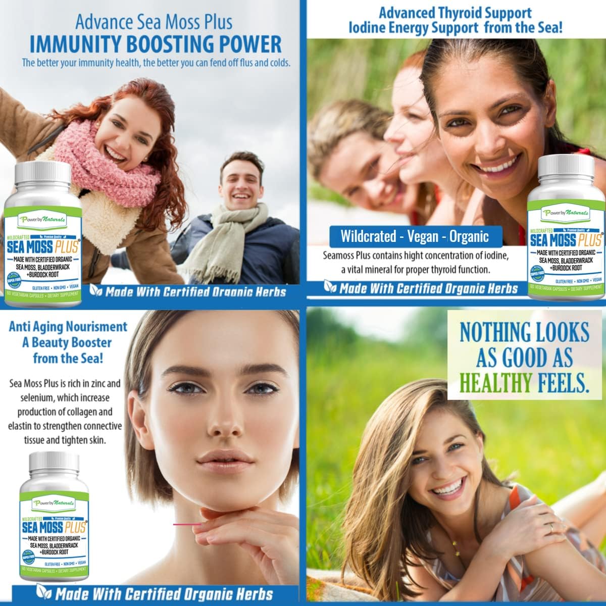 Suplementos Alimenticios orgánicos con musgo marino irlandés