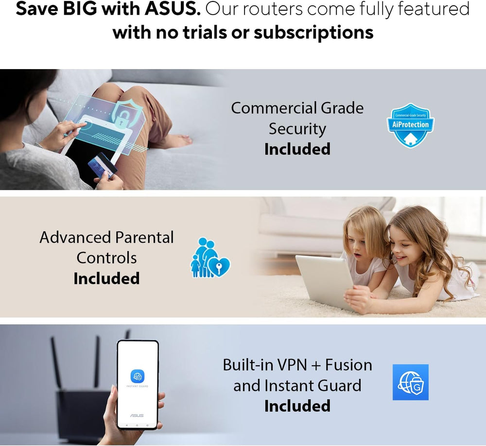 Sistema WiFi 6 Tri-band ASUS ZenWiFi AX XT8, 5500 sq.ft.