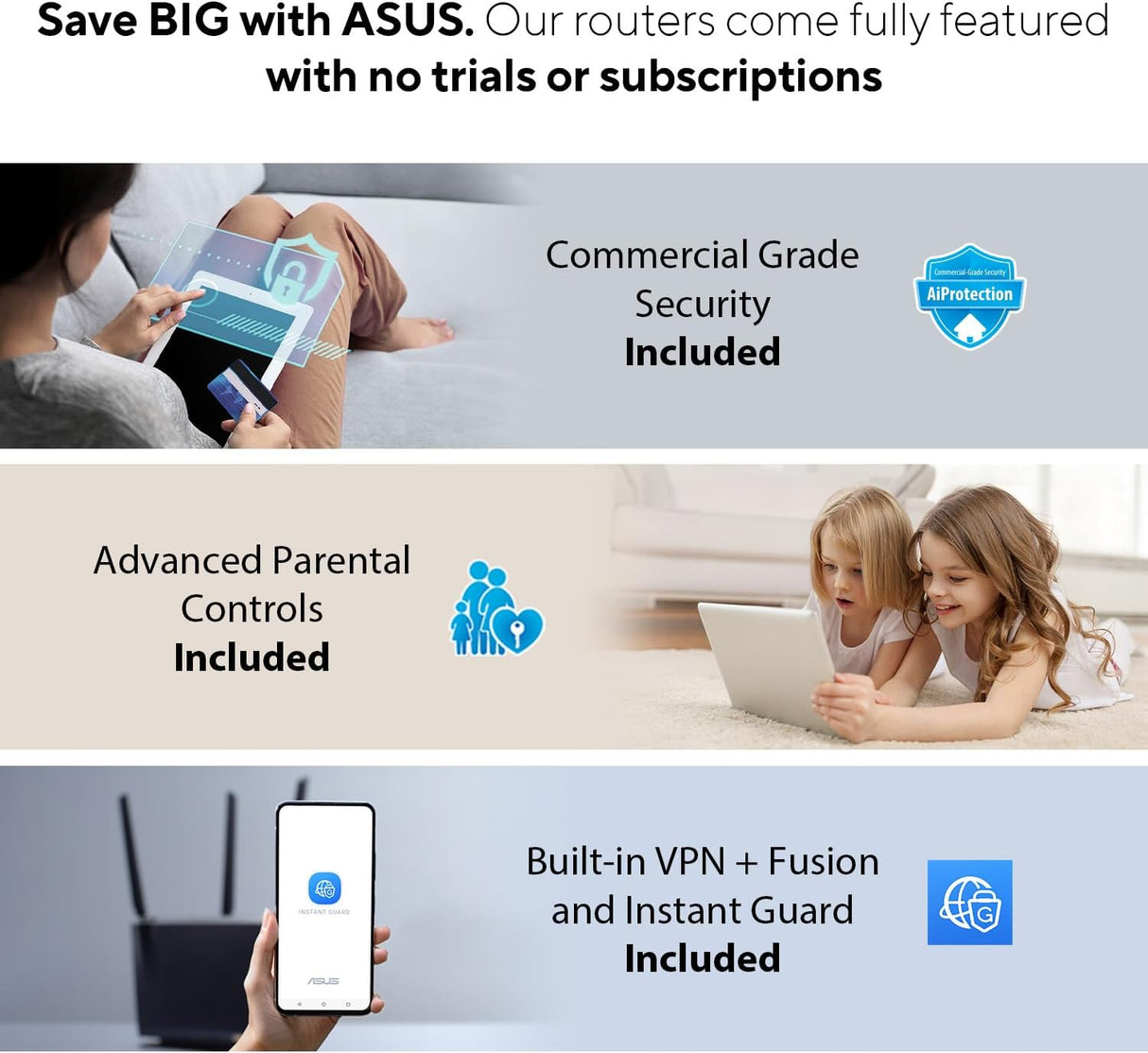 Sistema WiFi 6 Tri-band ASUS ZenWiFi AX XT8, 5500 sq.ft.