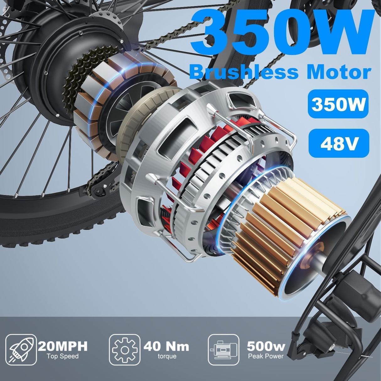 Bicicleta eléctrica ANCCHER 26, 500W, 60 millas, modelo 2023