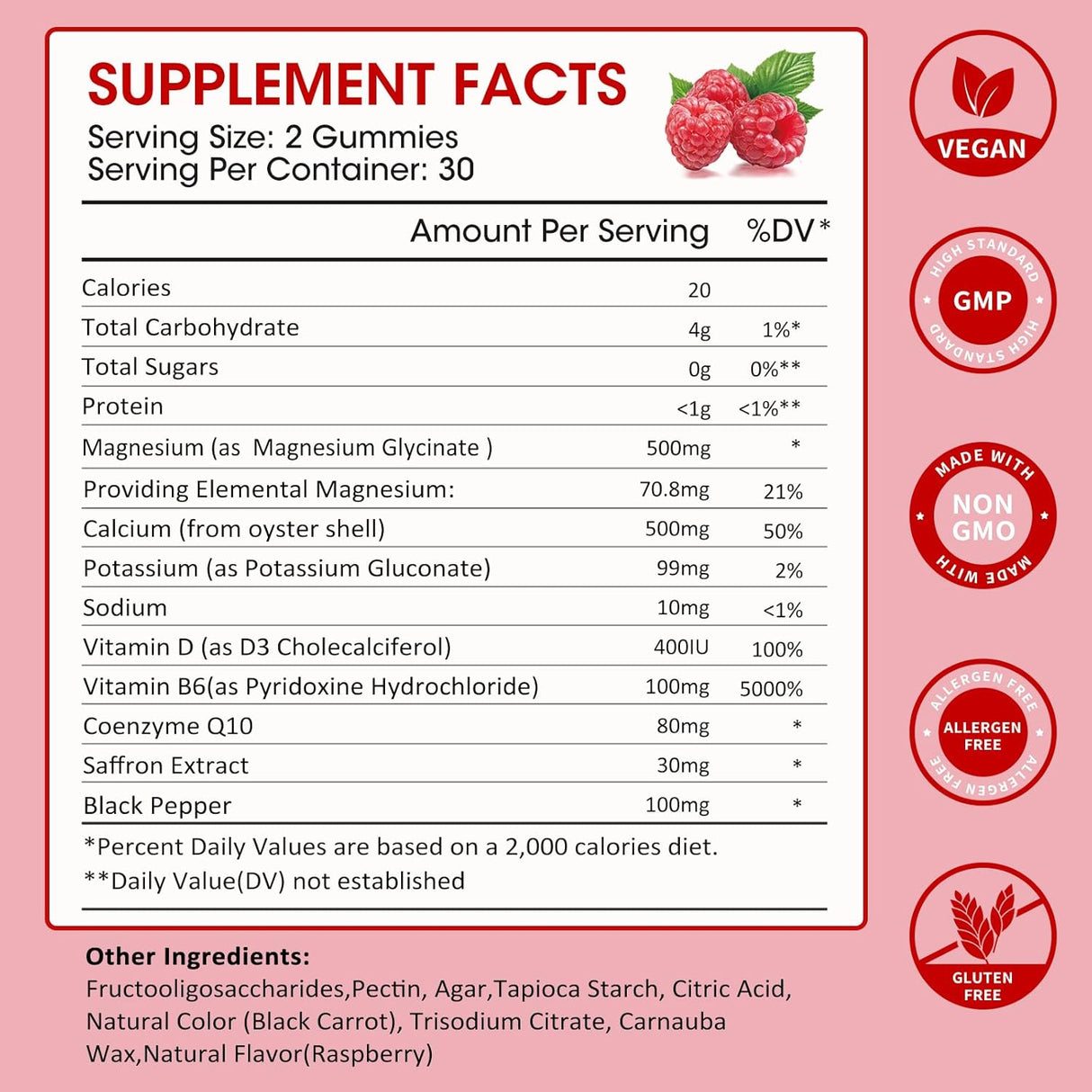 Suplemento de magnesio masticable con vitamina D3 B6 CoQ10