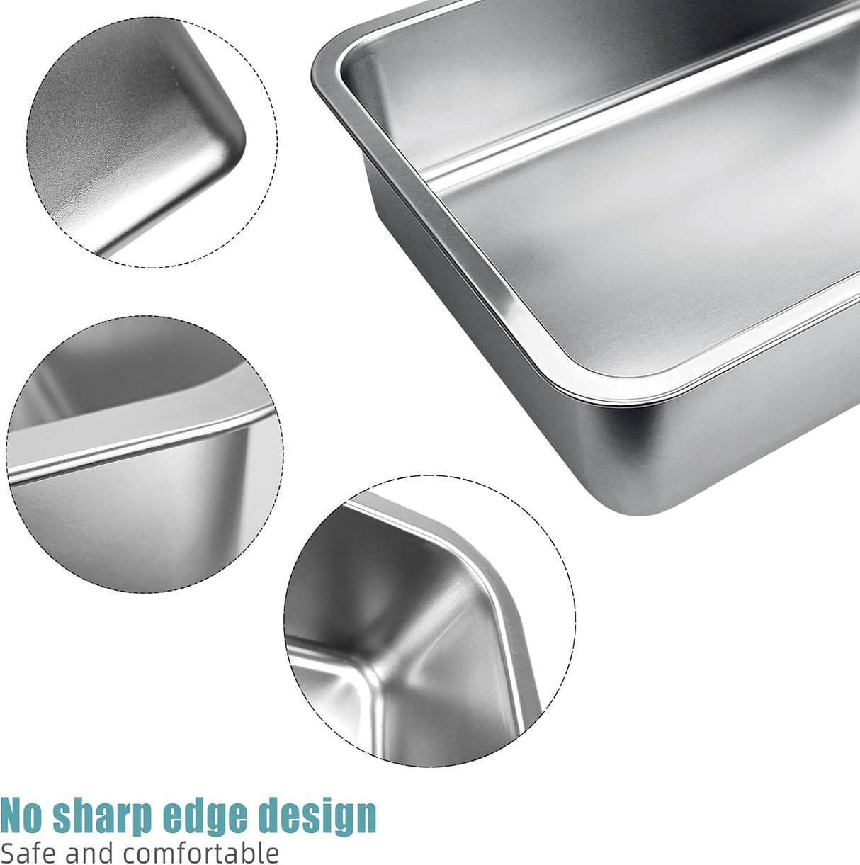 Caja de arena para gatos de acero inoxidable GCVOPTON