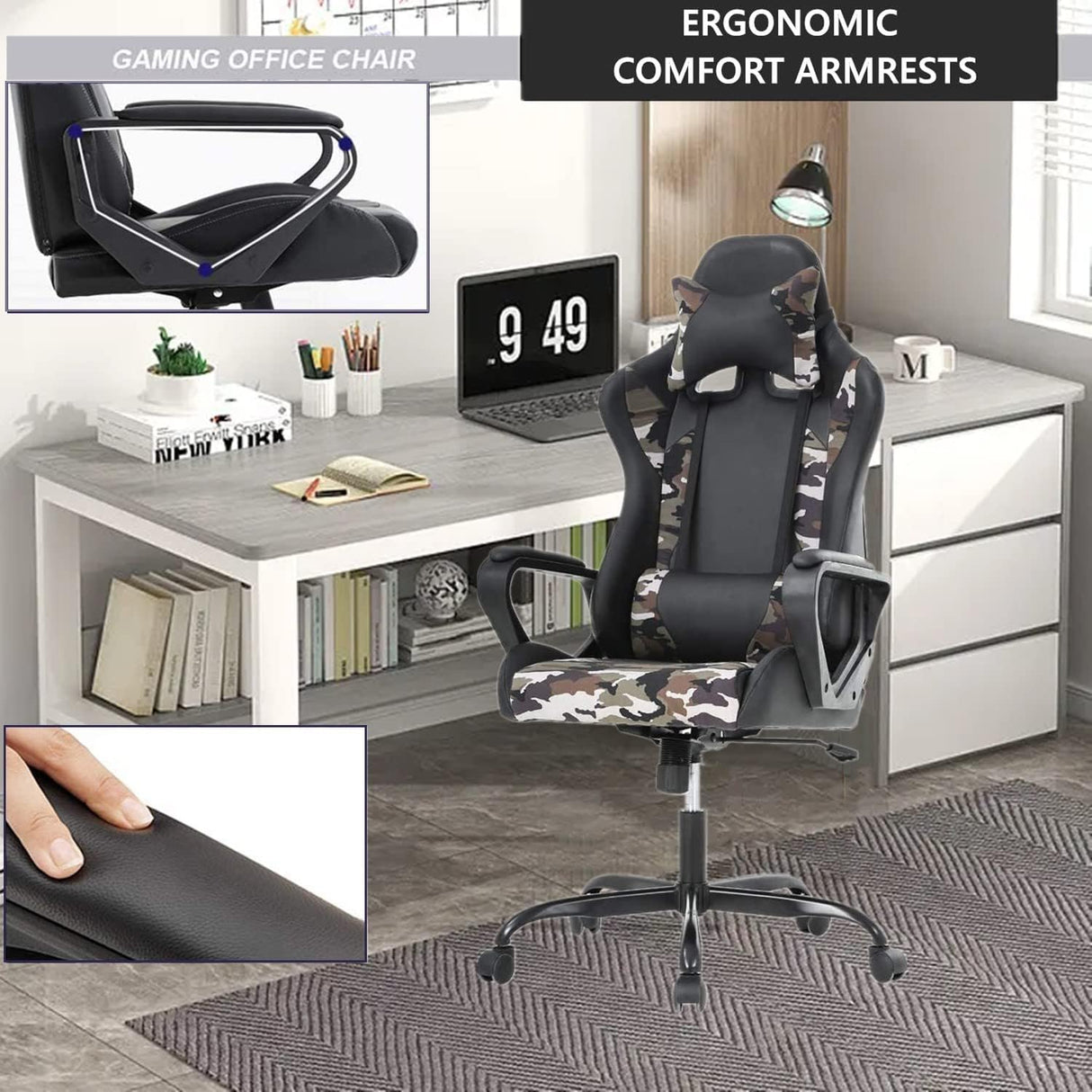 Silla Gamer ergonómicas de altura ajustable BSTOPHKL