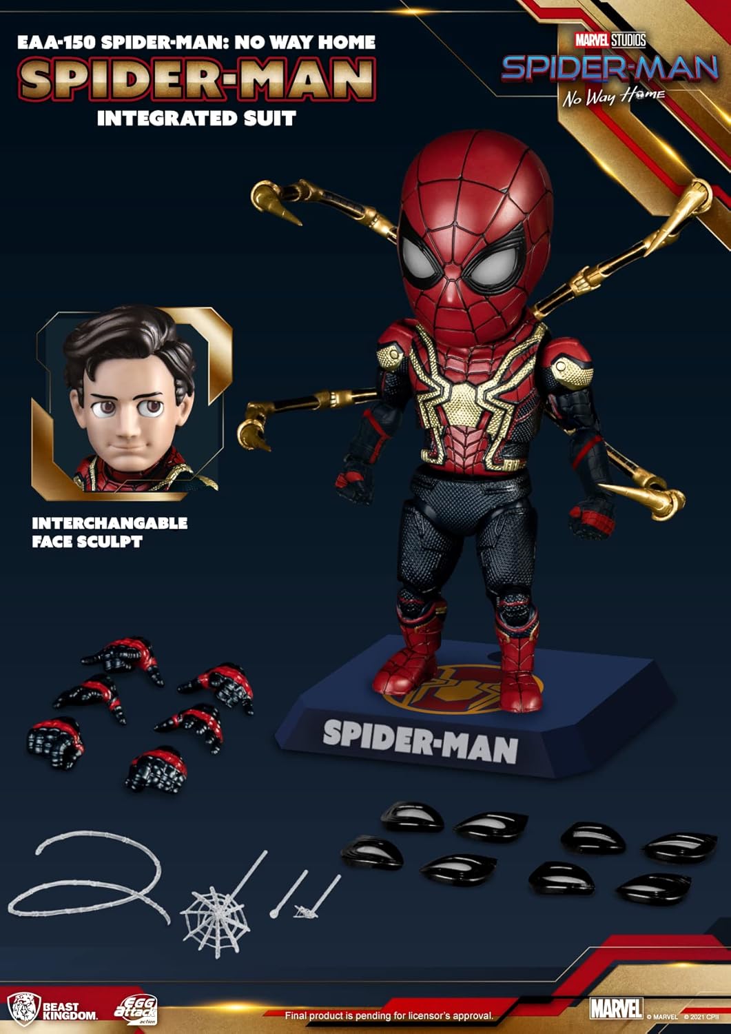 Figura de acción Spider-Man con traje integrado, modelo Egg Attack