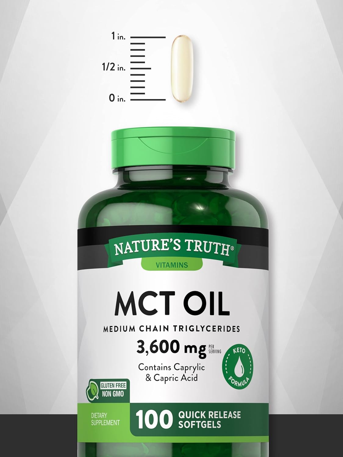 Suplementos de aceite MCT 100 cápsulas blandas con Keto
