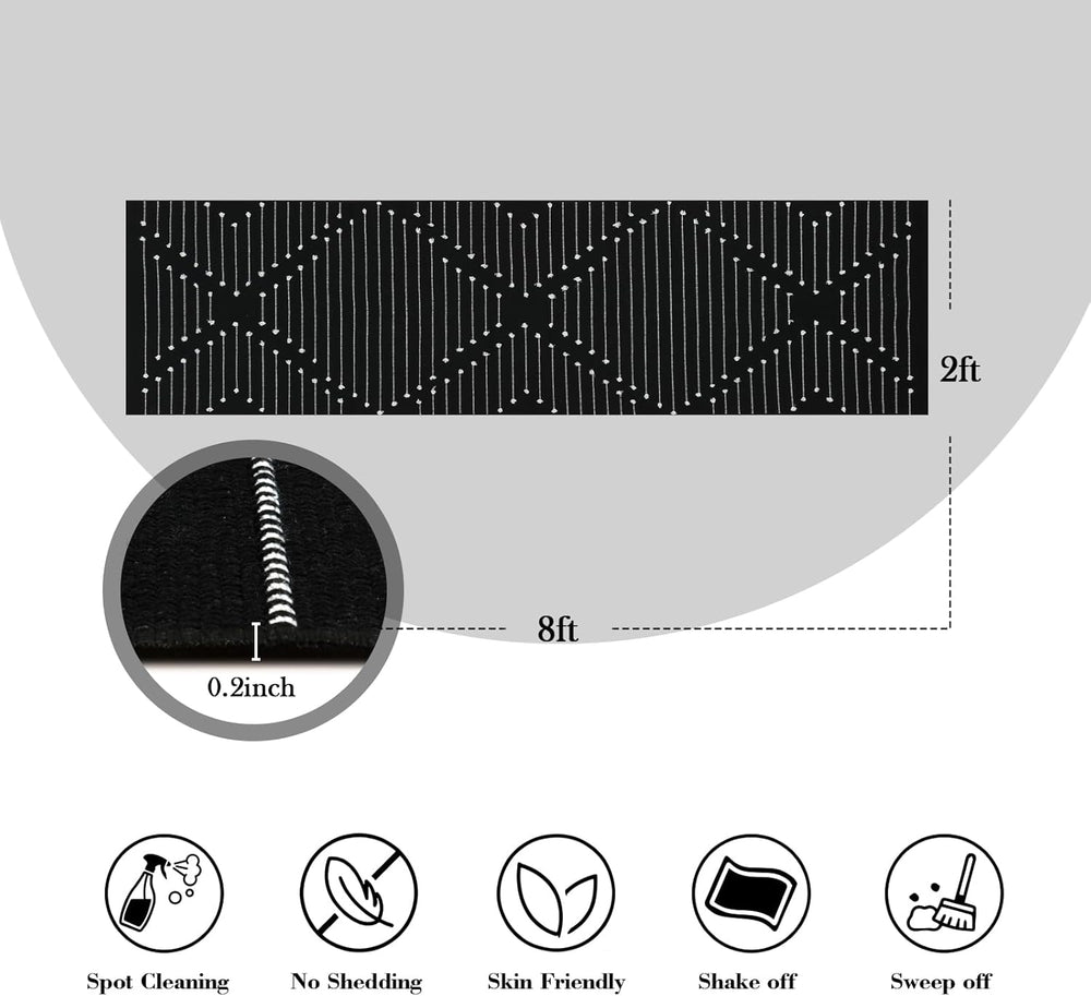 Runner Rug Boho LIVEBOX 2'x8' Lavable para Entrada y Cocina