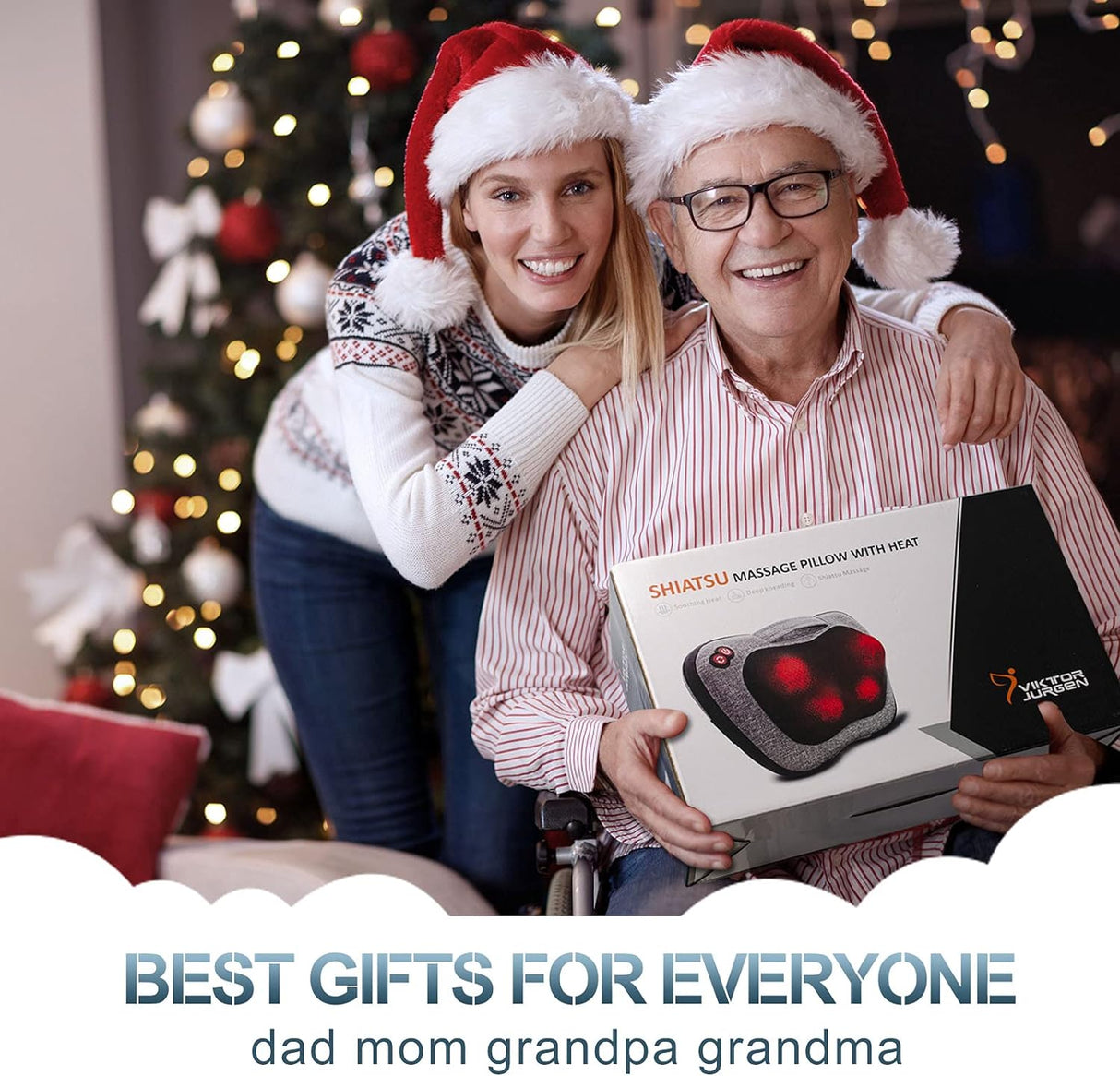 Masajeador VIKTOR JURGEN con Calor, Shiatsu, Modelo Universal