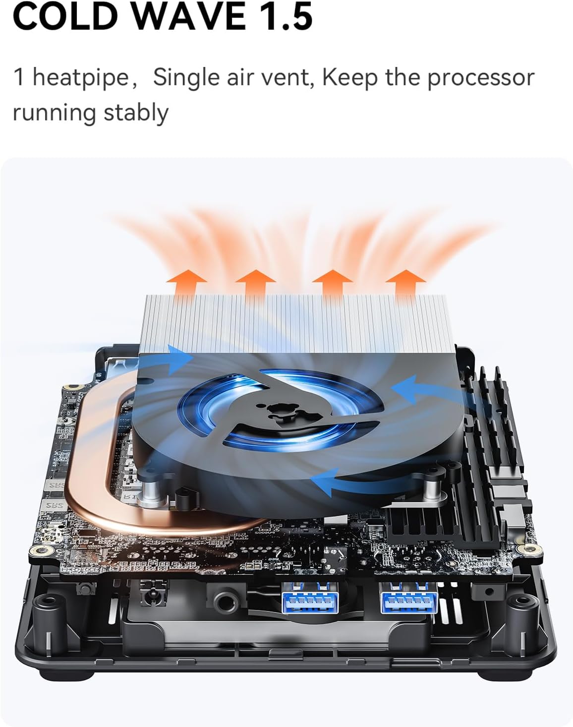 Mini PC UN1245, Intel Core i5-12450H, 32 GB RAM 512GB SSD