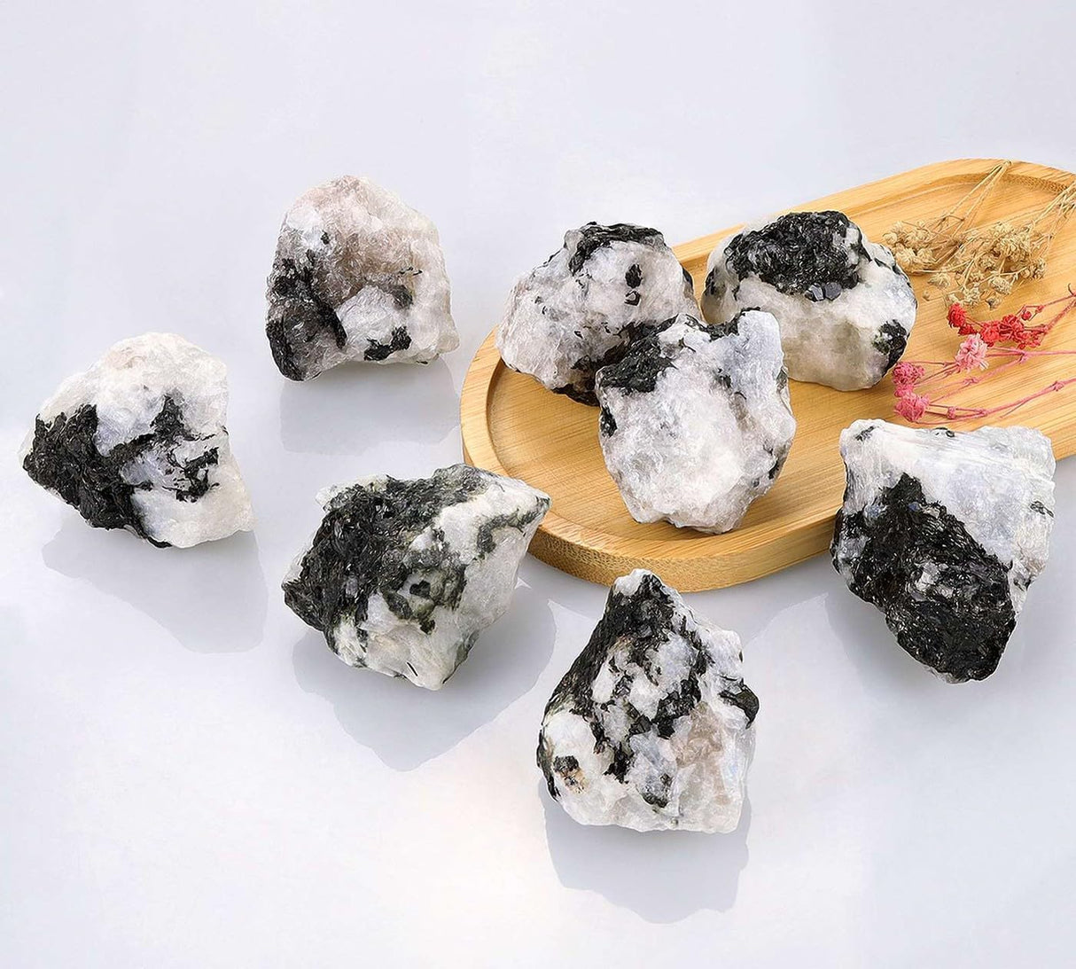 LAIDANLA Piedra lunar arcoíris de 2 pulgadas, en bruto